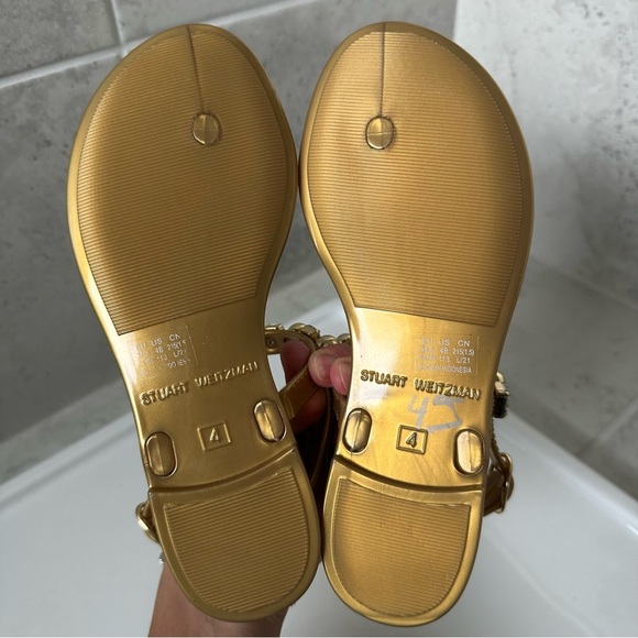 Stuart Weitzman Goldie Crystal Jelly Sandal Size 4 - Picture 10 of 12